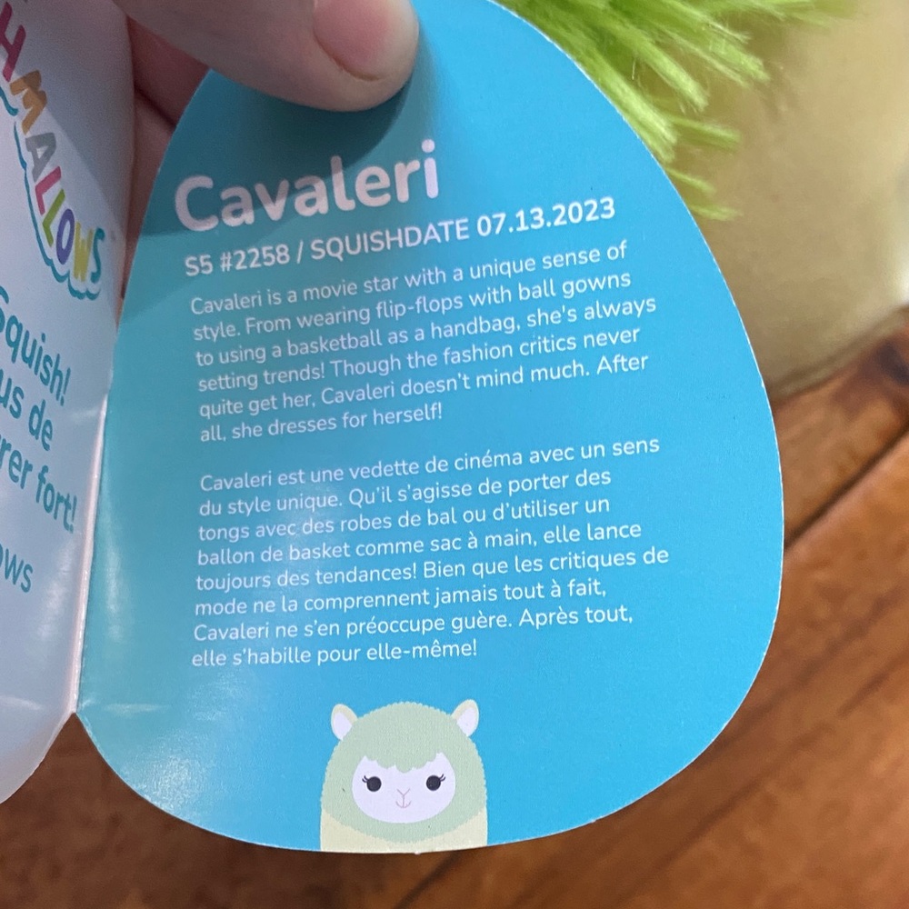 NWT Squishmallows 7.5” Cavaleri the Green Alpaca Plush - Picture 5 of 10